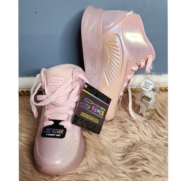 NWOB SKECHERS S-LIGHTS REMIX SNEAKER- YOUTH SIZE 13 - Picture 1 of 9